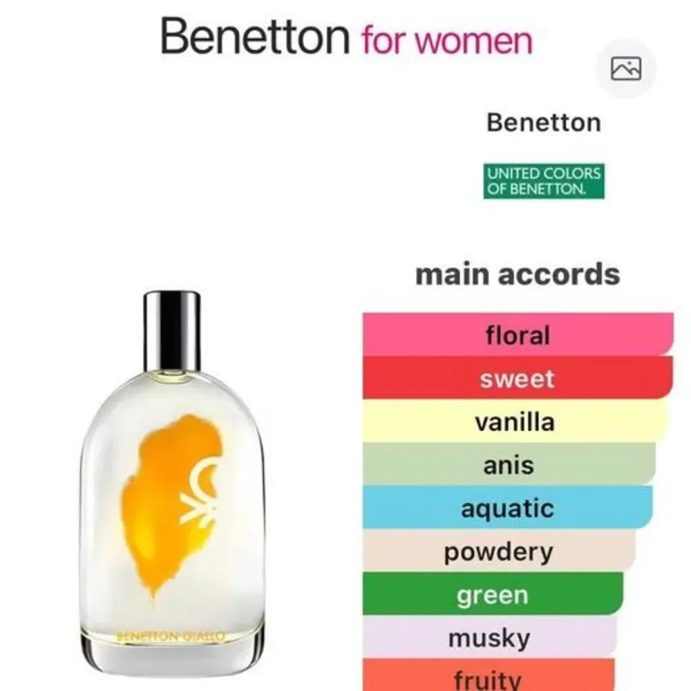 Benetton Giallo Woman EDT 3.4oz — 100% Full, Discontinued & Hard to Find